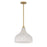Crystorama Layton 1 Light 15" Pendant, Luxe Gold/White