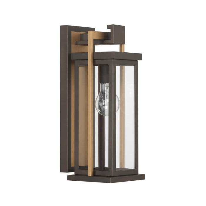 Crystorama Lendel 1Lt 6" Outdoor Sconce, Twilight Bronze/Gold