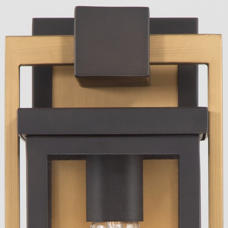 Crystorama Lendel 1Lt 6" Outdoor Sconce, Twilight Bronze/Gold