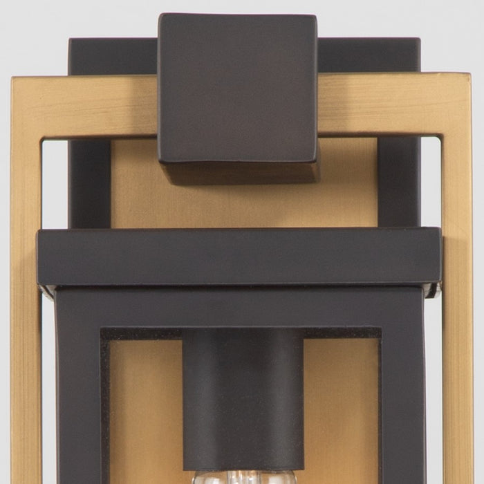 Crystorama Lendel 1Lt 6" Outdoor Sconce, Twilight Bronze/Gold