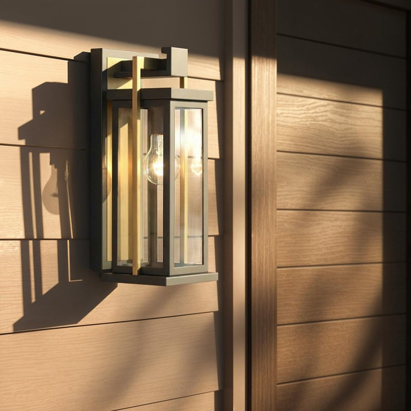 Crystorama Lendel 1Lt 6" Outdoor Sconce, Twilight Bronze/Gold