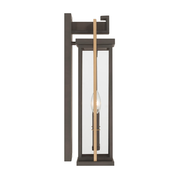 Crystorama Lendel 2Lt 8" Outdoor Sconce, Twilight Bronze/Gold