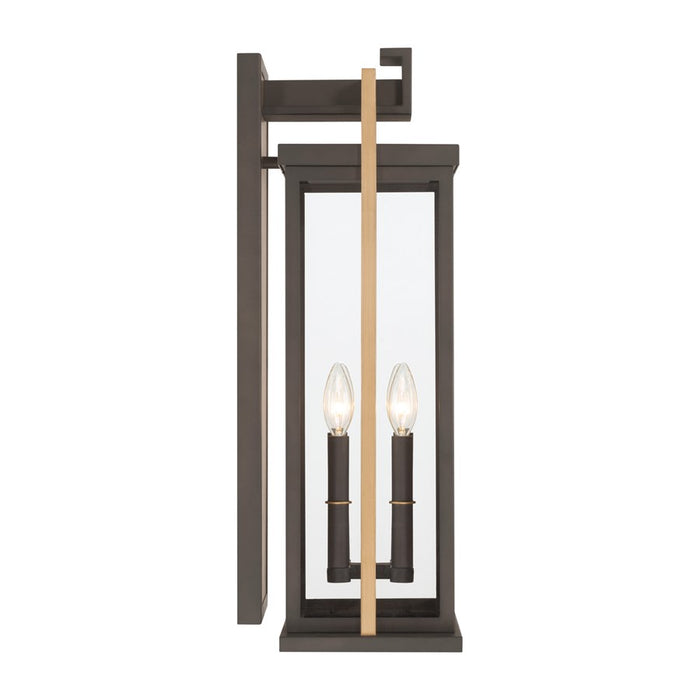 Crystorama Lendel 4Lt 9.75" Outdoor Sconce, Bronze/Textured Gold