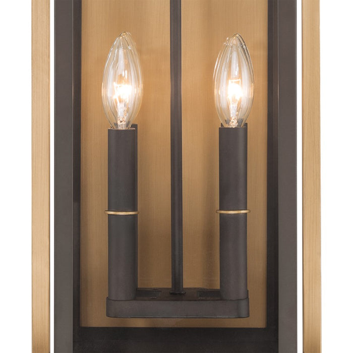 Crystorama Lendel 4Lt 9.75" Outdoor Sconce, Bronze/Textured Gold