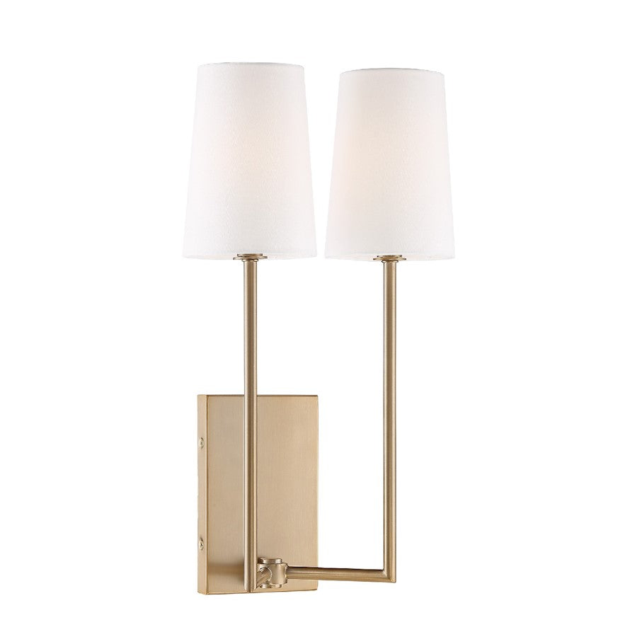 Crystorama Lena  Wall Mount, Vibrant Gold