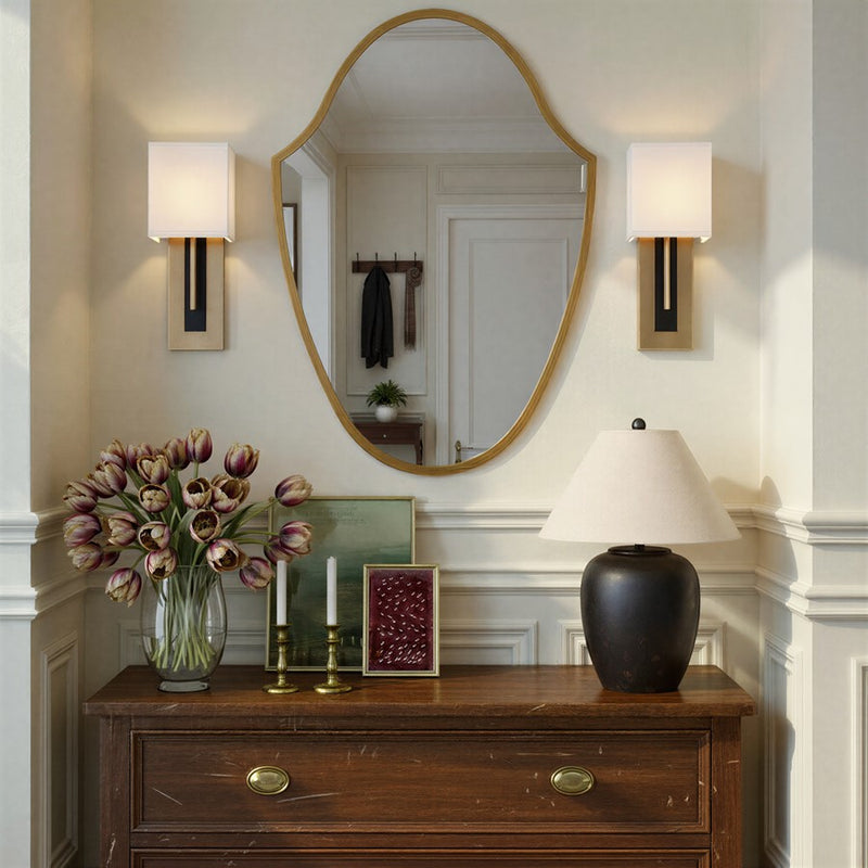 Crystorama Lindee 28" Mirror, Antique Gold
