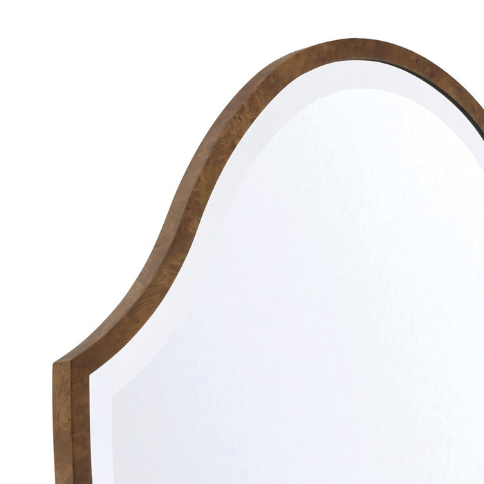 Crystorama Lindee 28" Mirror, Wood Veneer