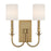 Crystorama Lloyd 2 Light Sconce, Aged Brass/White - LLO-482-AG