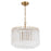 Crystorama Lofton 5 Light Chandelier, Aged Brass