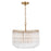 Crystorama Lofton 5 Light Chandelier, Aged Brass