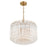 Crystorama Lofton 5 Light Chandelier, Aged Brass