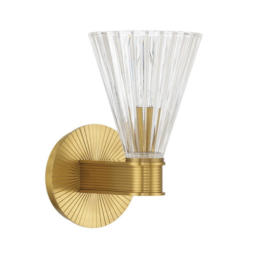 Crystorama Lotus 1 Light 5.5" Sconce, Luxe Gold/Clear