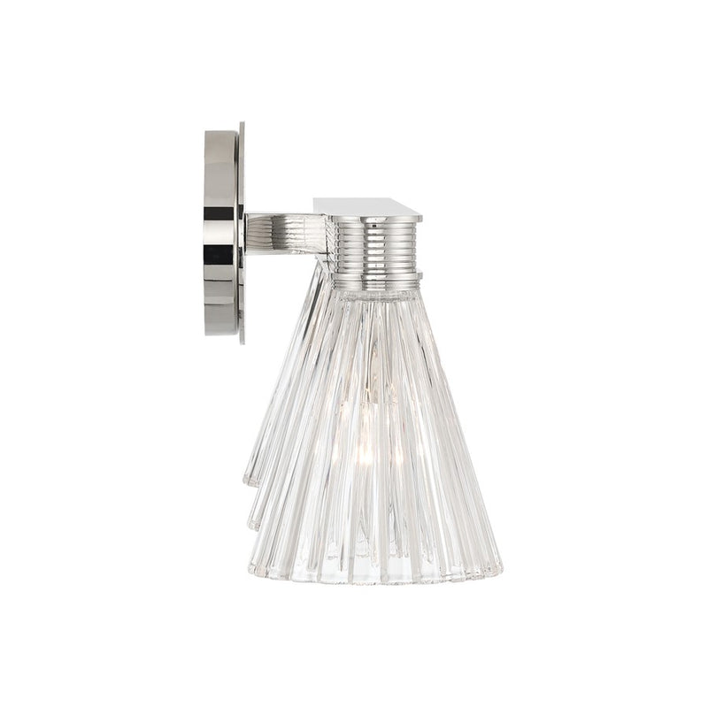 Crystorama Lotus 3Lt 23.5" Bathroom Vanity, Polished Nickel/Clear