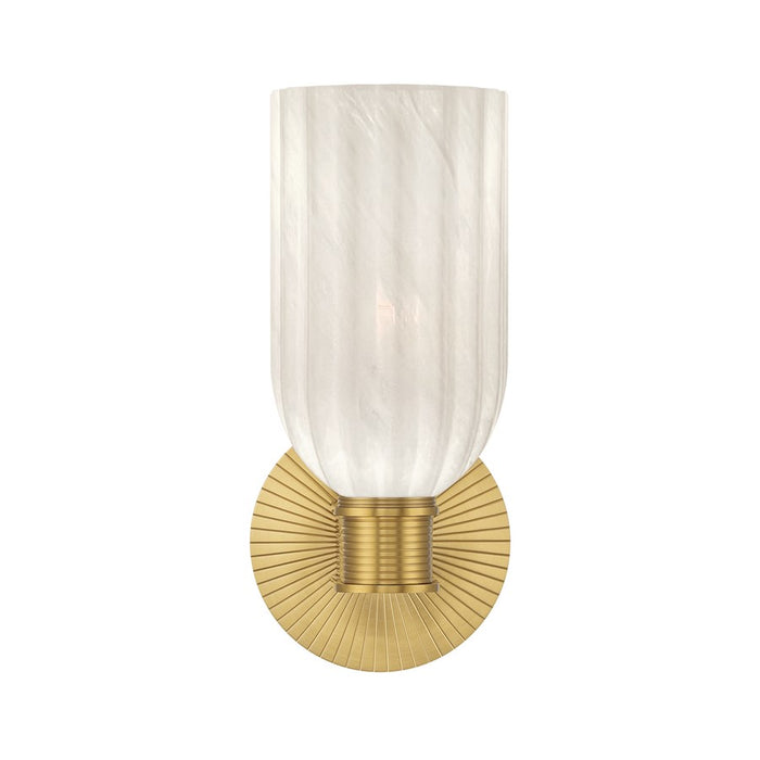 Crystorama Lotus 1 Light 5" Sconce, Luxe Gold/White