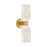 Crystorama Lotus 2 Light 5" Sconce, Luxe Gold/White - LOT-712-LG
