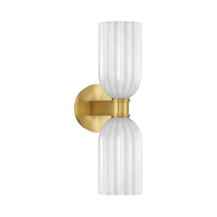Crystorama Lotus 2 Light 5" Sconce, Luxe Gold/White