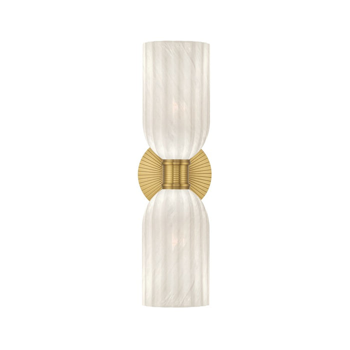 Crystorama Lotus 2 Light 5" Sconce, Luxe Gold/White
