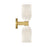 Crystorama Lotus 2 Light 5" Sconce, Luxe Gold/White