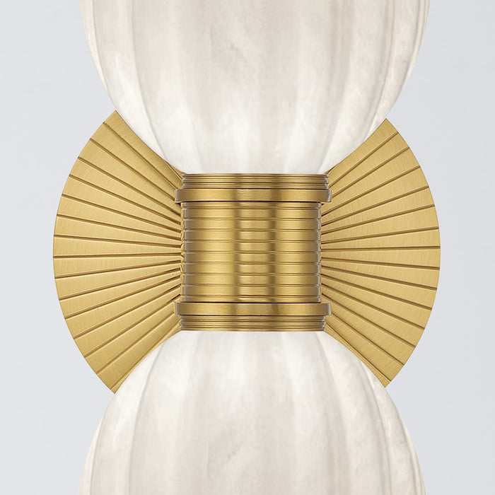 Crystorama Lotus 2 Light 5" Sconce, Luxe Gold/White