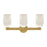 Crystorama Lotus 3 Light 22.75" Bathroom Vanity, Luxe Gold/White - LOT-713-LG
