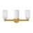 Crystorama Lotus 3 Light 22.75" Bathroom Vanity, Luxe Gold/White
