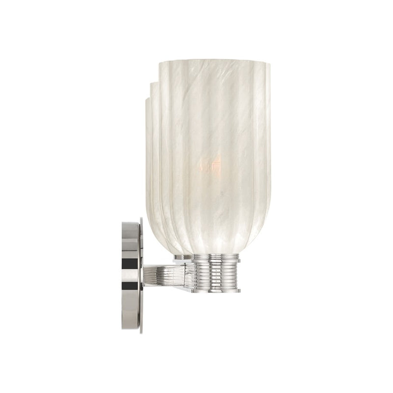 Crystorama Lotus 3Lt 22.75" Bathroom Vanity, Polished Nickel/White