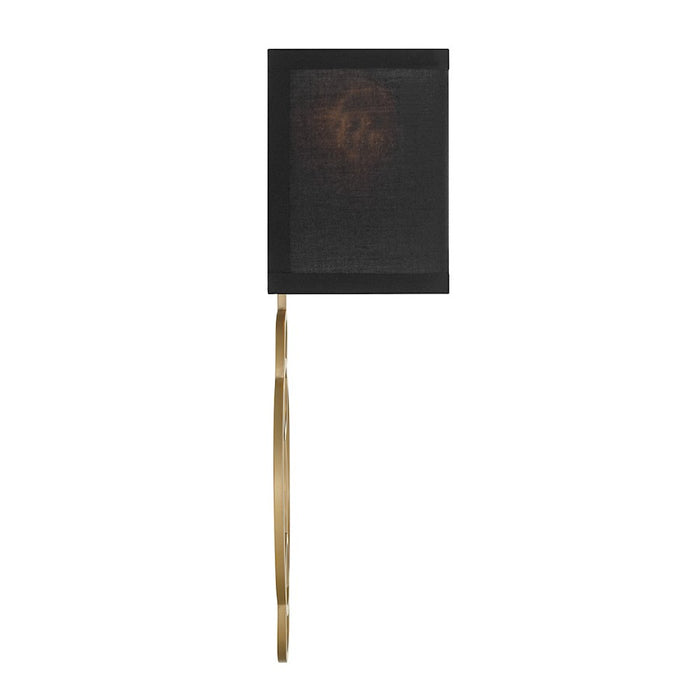 Crystorama Laurel 2 Light Sconce, Vibrant Gold/Black