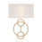 Crystorama Laurel 2 Light Sconce, Vibrant Gold/White