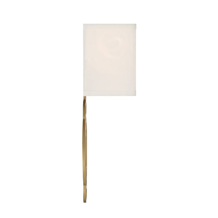 Crystorama Laurel 2 Light Sconce, Vibrant Gold/White
