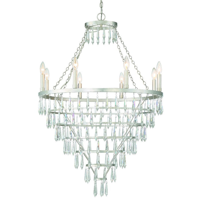 Crystorama Lucille Chandelier, Antique Silver