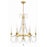 Crystorama Maizey 6 Light Chandelier, Antique Gold