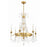 Crystorama Maizey 6 Light Chandelier, Antique Gold