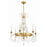 Crystorama Maizey 6 Light Chandelier, Antique Gold
