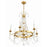 Crystorama Maizey 6 Light Chandelier, Antique Gold
