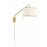 Crystorama Mallory 1 Light Task Sconce, Soft Brass