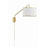 Crystorama Mallory 1 Light Task Sconce, Soft Brass