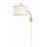 Crystorama Mallory 1 Light Task Sconce, Soft Brass