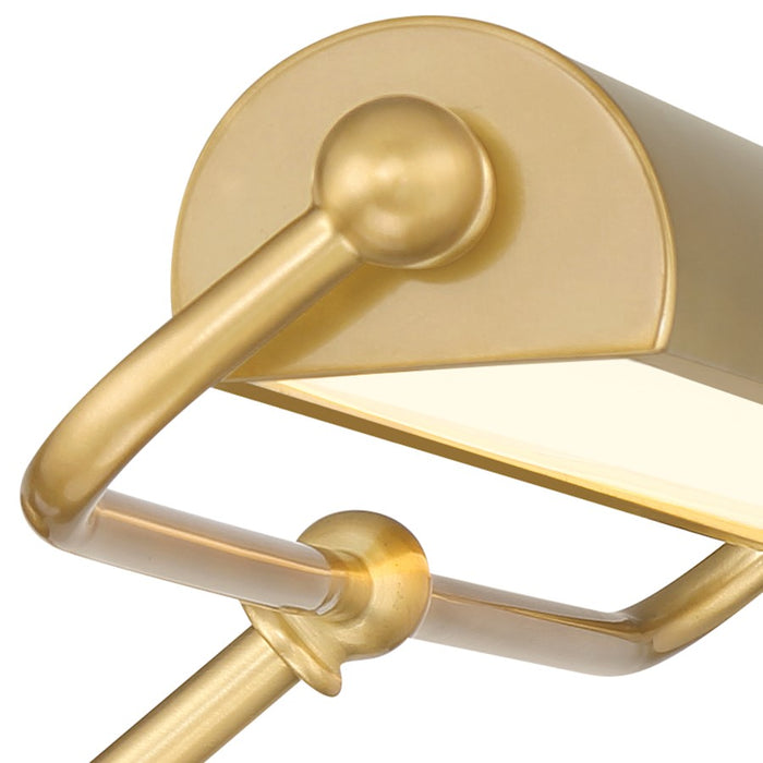 Crystorama Miller Integrated LED Picture Light, Aged Brass