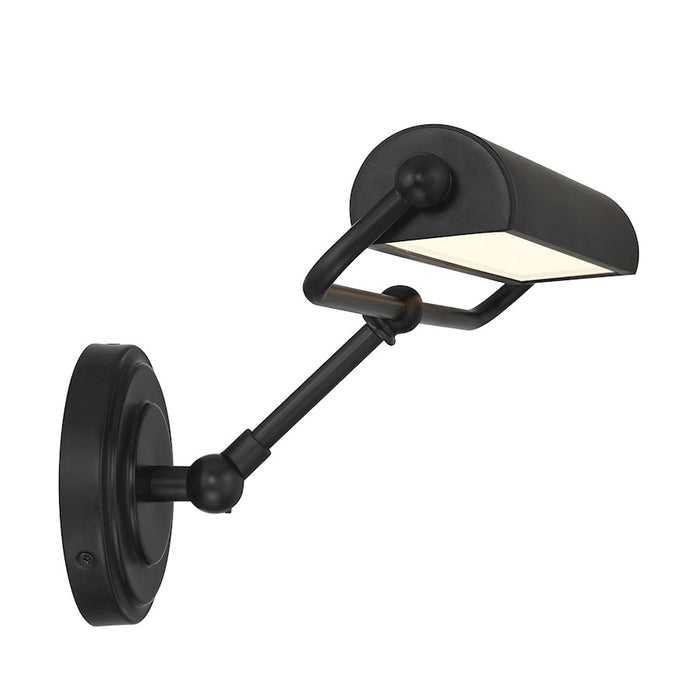 Crystorama Miller 1 Light Sconce, Matte Black