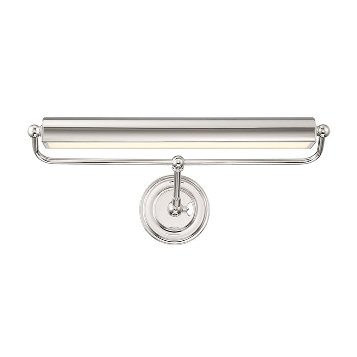 Crystorama Miller 1 Light Sconce, Polished Nickel