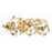 Crystorama Marselle 3 Light Sconce, Antique Gold