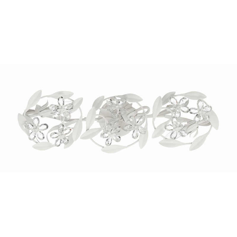 Crystorama Marselle 3 Light Sconce, Matte White