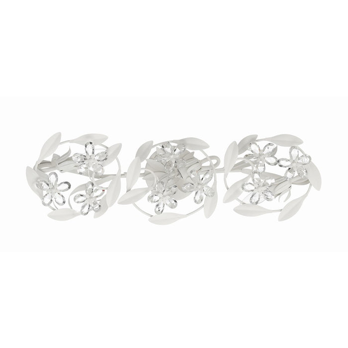 Crystorama Marselle 3 Light Sconce, Matte White