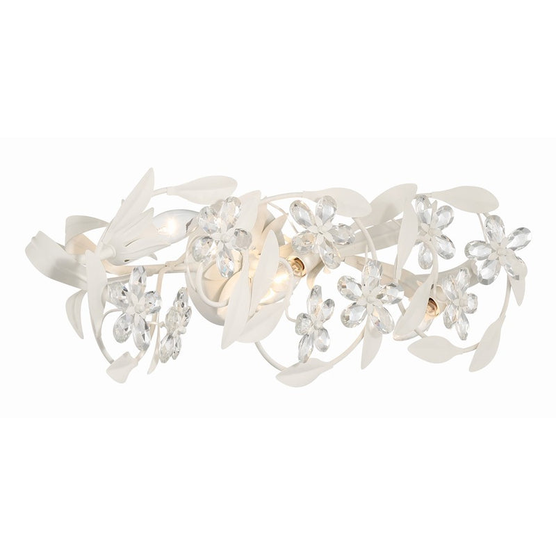 Crystorama Marselle 3 Light Sconce, Matte White