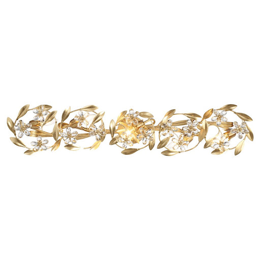 Crystorama Marselle 5 Light Sconce, Antique Gold