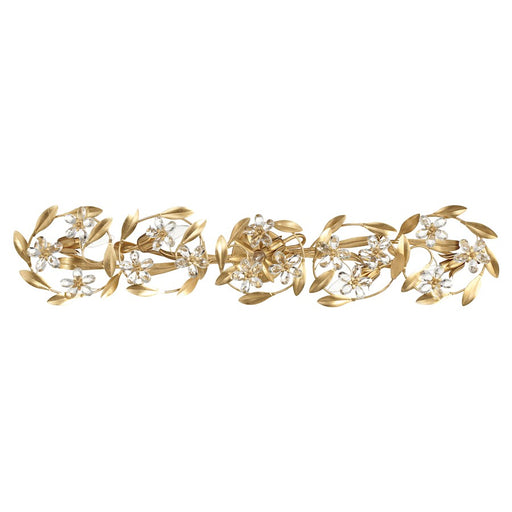 Crystorama Marselle 5 Light Sconce, Antique Gold