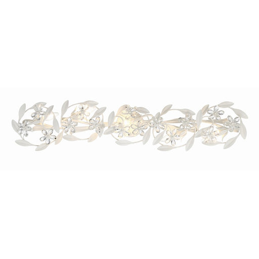 Crystorama Marselle 5 Light Sconce, Matte White