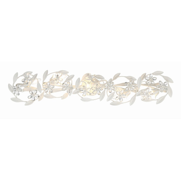 Crystorama Marselle 5 Light Sconce, Matte White