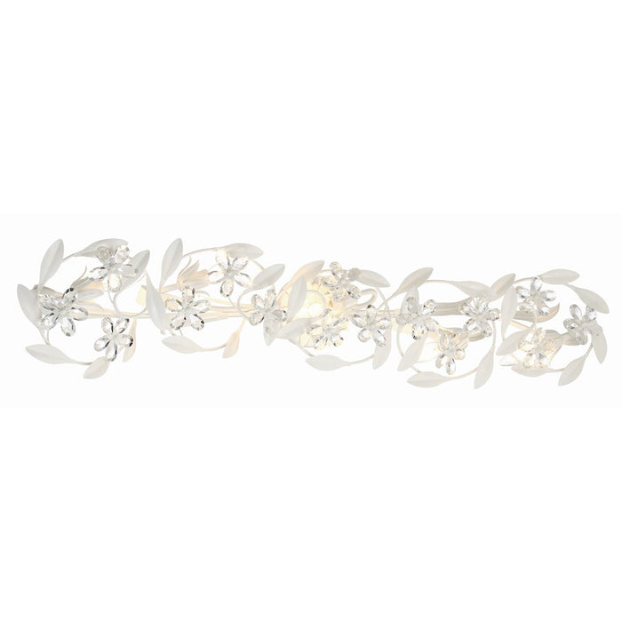 Crystorama Marselle 5 Light Sconce, Matte White
