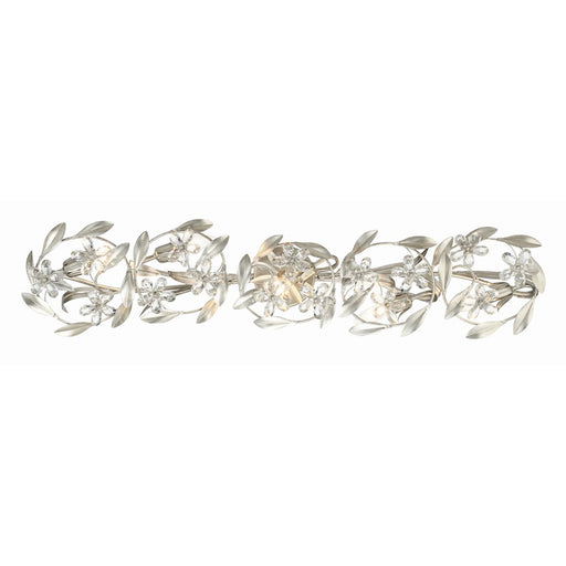 Crystorama Marselle 5 Light Sconce, Antique Silver